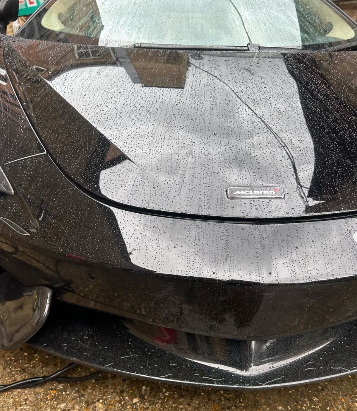 McLaren being cleaned